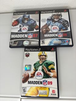 Madden NFL 07, 08 & 09 – PS2 Games – $5 Each