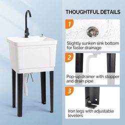 Brand new utility sink with faucet for $90