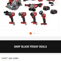 7x Brand new Milwaukee Tools Kit