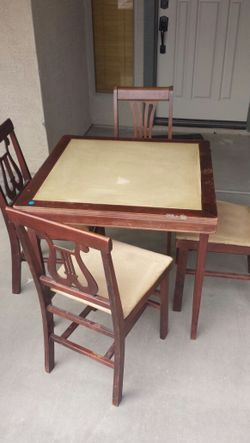 Vintage Stackmore Folding Table & Chairs