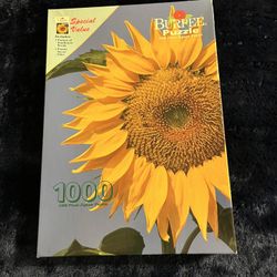 43-PTT Burpee's Seeds Mammoth Sunflower Puzzle" 1000-piece 1996 Vintage