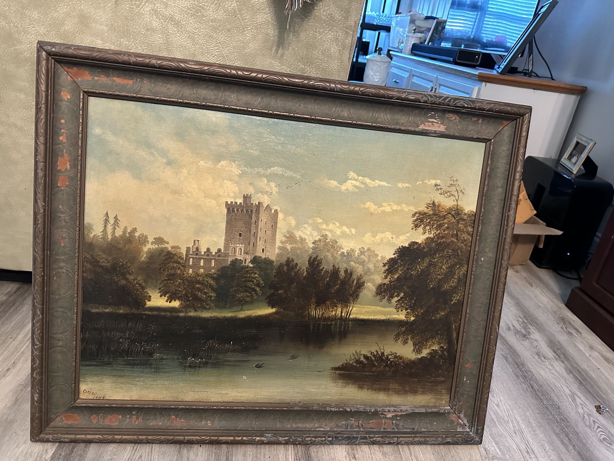 1849 Oil Painting Of Blarney Castle.