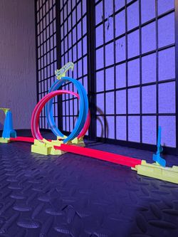Hot Wheels Neon Speeders Laser Stunt Slamway – Complete & Working