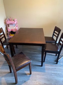 Table and 4 chairs