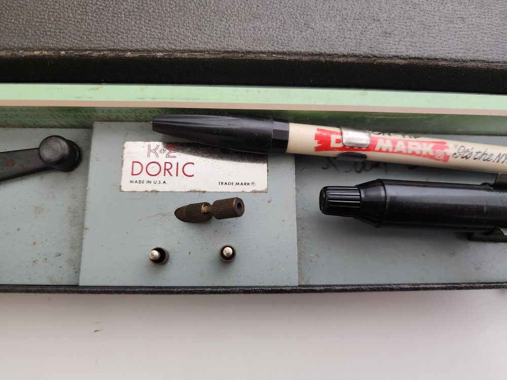 Vintage K&E Doric Lettering Set 61 3130 & Box, Drafting, Artists, Engineers
