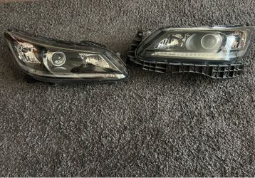 Pair Halogen Headlights Headlamps W/O LED DRL For 2013-2015 Honda Accord Sedan