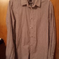 Men's H&M Long Sleeve Button Down Shirt Size L