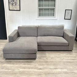 Gray Cloud Sectional Sofa with Left Chaise — $1,200 New