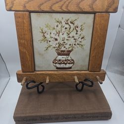 Vintage Wood Key Holder / Wall Rack