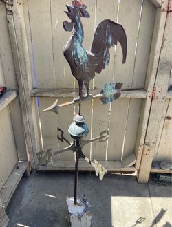 Vintage Rooster Copper and Brass weathervane