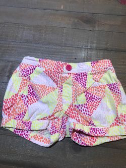 2T Crazy 8 pink/orange/yellow polka dot bubble shorts - $5!!