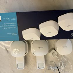 Amazon eero 6+ mesh wifi system - Supports internet plans up to a Gigabit, Coverage up to 4,500 sq. ft., Connect 75+ devices, 3-pack