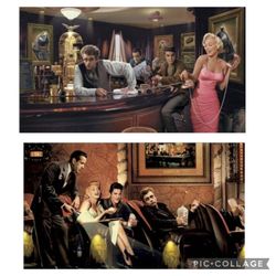 Chris Corsini Framed Art Set Hollywood Legends