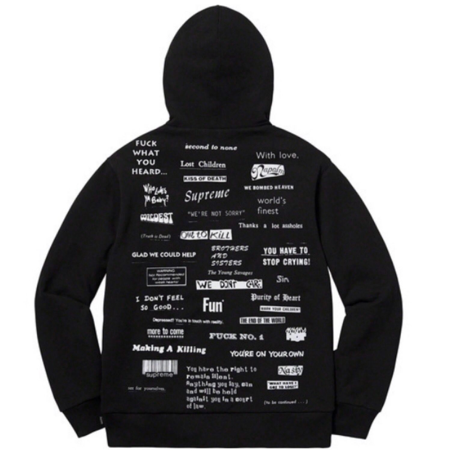 Supreme Stop Crying Hoodie
