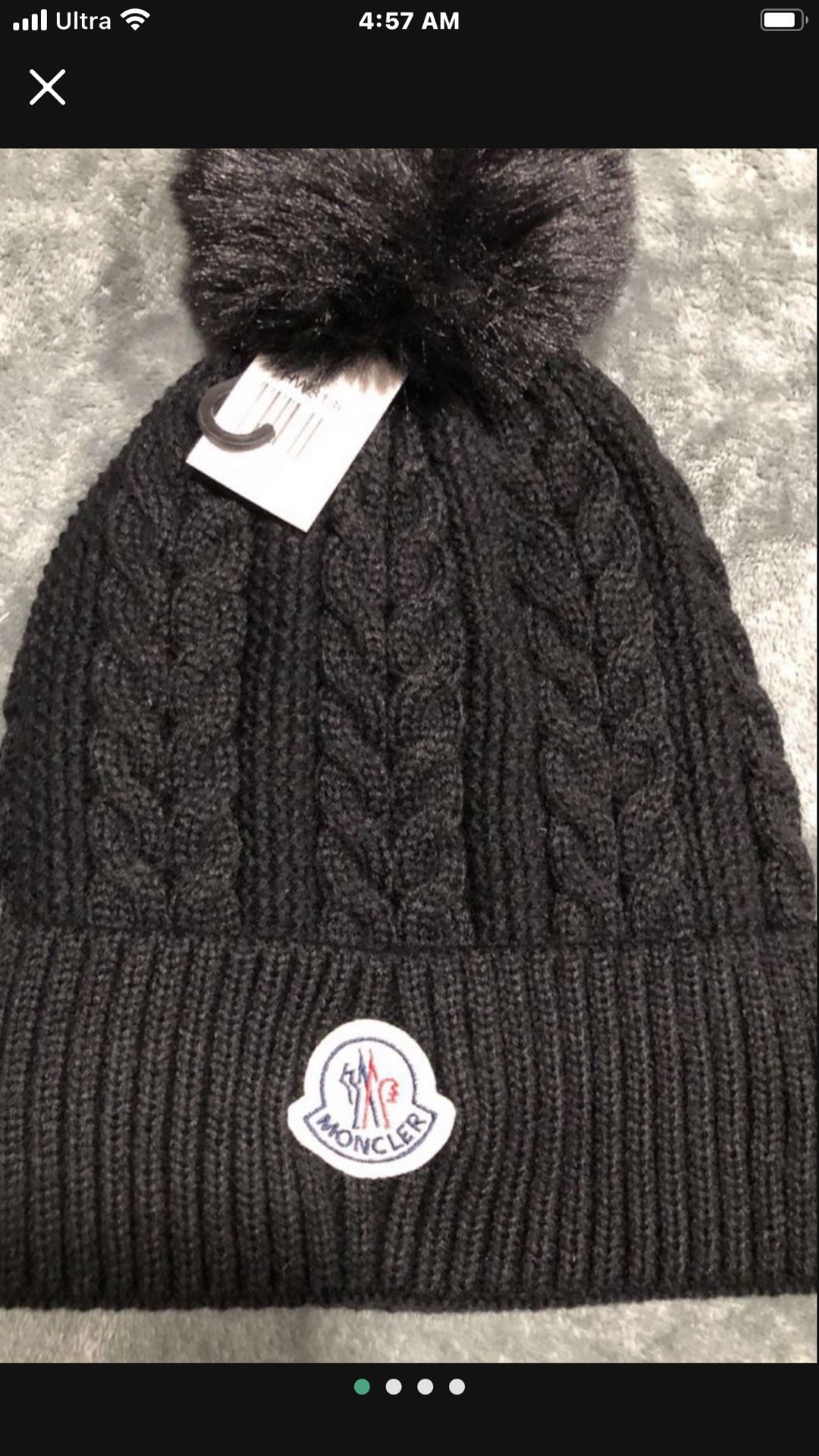 Black Moncler With Pom Pom