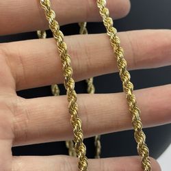 Gold Chain Rope 14K New