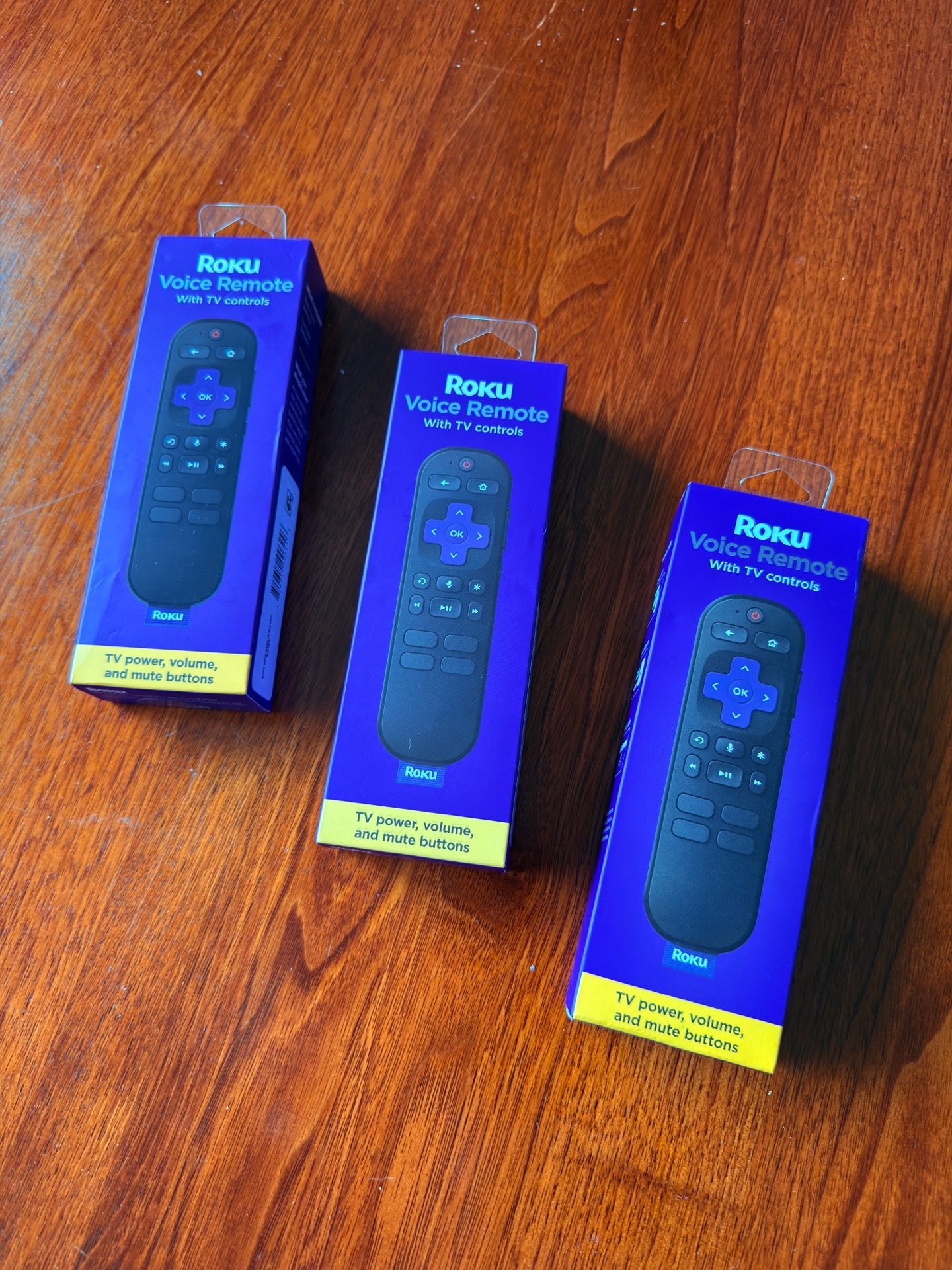 Roku Voice Remote with TV Controls 3-Pack Bundle (Brand New)