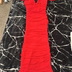 Red Beaded Dress 