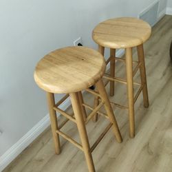 solid oak stools