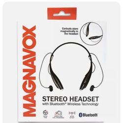 Magnavox Black Stereo Headset with Bluetooth Wireless Hands-Free BRAND NEW!