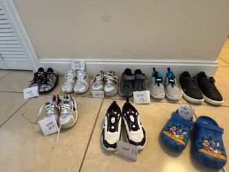 Kids sneakers Nike & Mickey shoes (9 pairs)