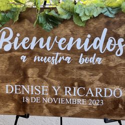 Personalized Welcome Wedding Wood Sign