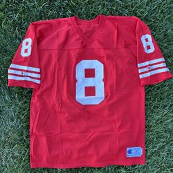 Vintage Champion NFL SF 49ers Steve Young #8 Jersey made in USA sz 52