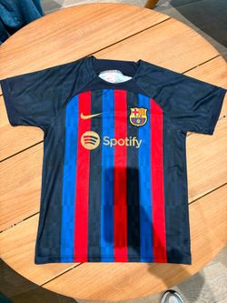 Nike FC Barcelona Robert Lewandowski #9 Soccer Jersey Blue/Red/Navy