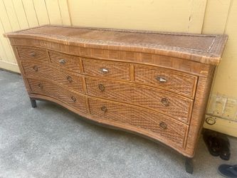 Big wicker dresser