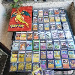 Im the Owner of Those cards Not You with % off.. $6000! For all my Pokémon Cards CGC PSA BECKETT TAG charizard frame Pic all for $6000! Or Cash & Trad