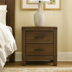 Gorgeous Living Spaces Willow Creek Brown Wood Nightstand