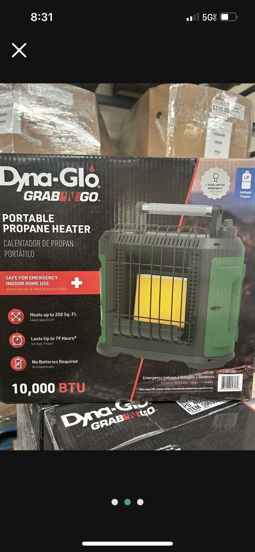 Yard Portable Heaters New $50 Each 