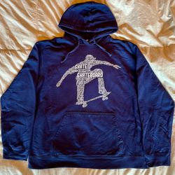 Men’s Dark Blue Skateboard Hoodie Size XL 