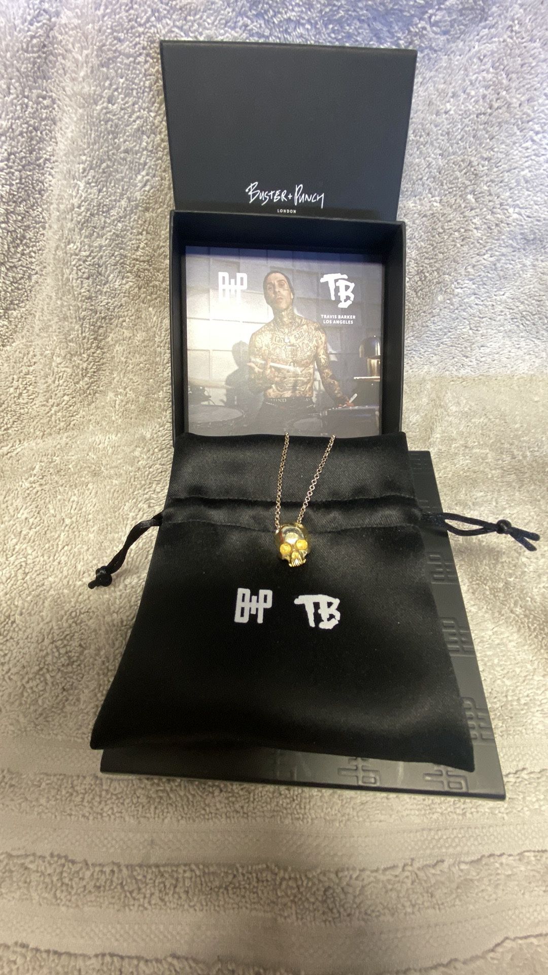 Buster and Punch Travis Barker Scull Necklace