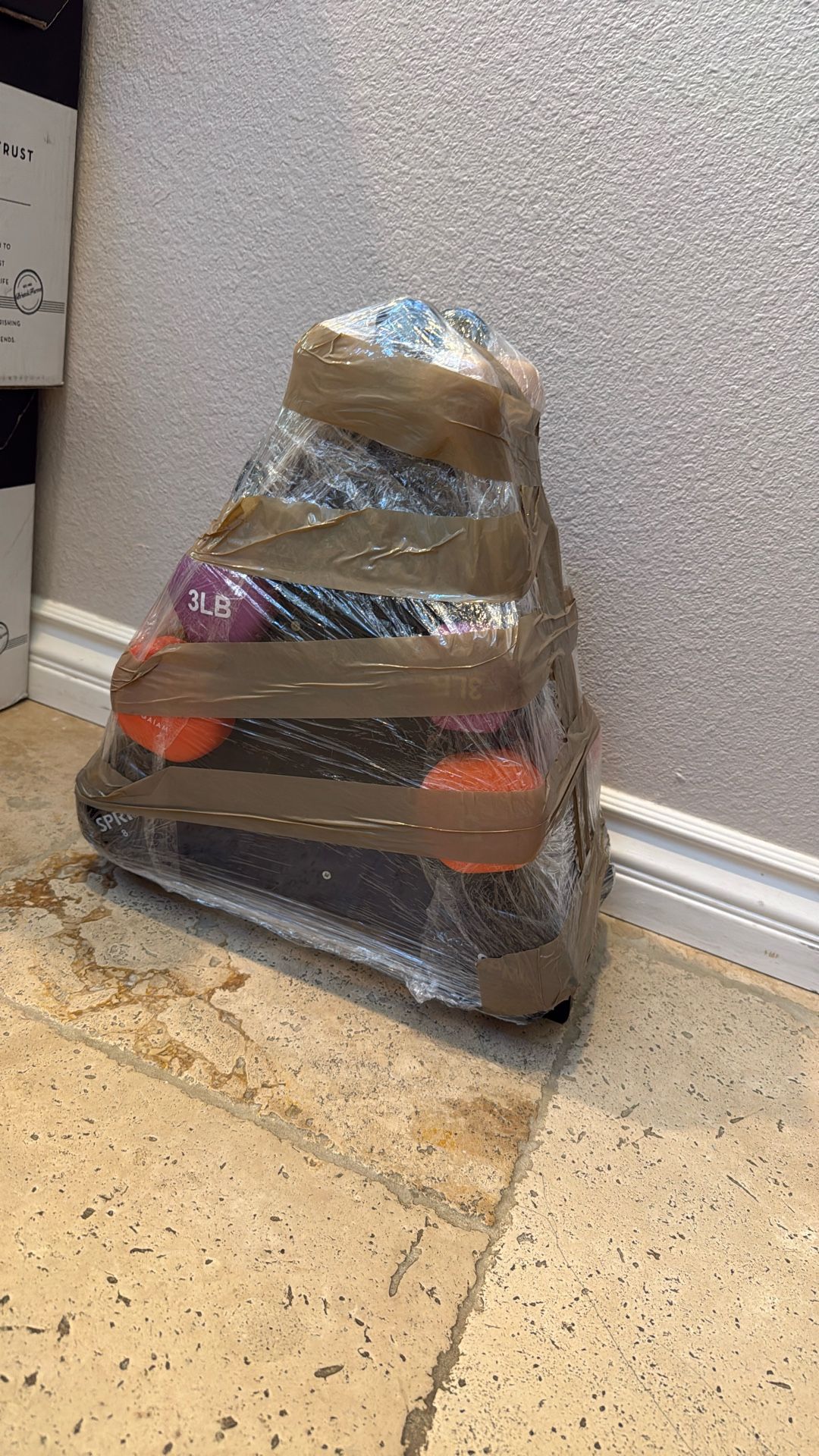 Weight Rack With Light Weights 1lb, 3lb, 5lb And 8lb