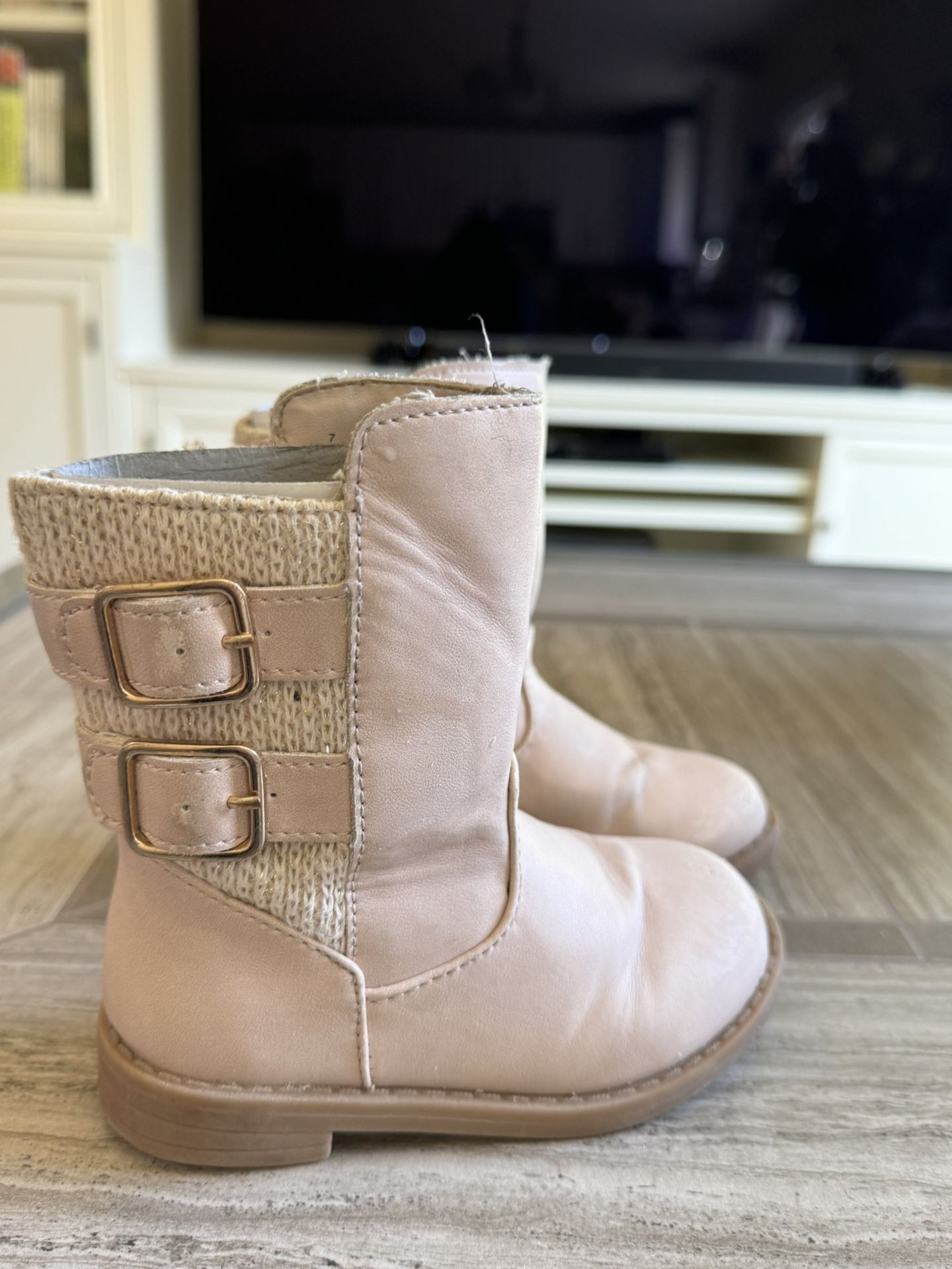 Size 7 Little Kids-Pale Pink Boots
