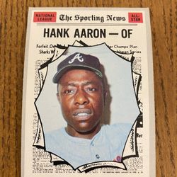 Hank Aaron Vintage 1970 Baseball Card. 