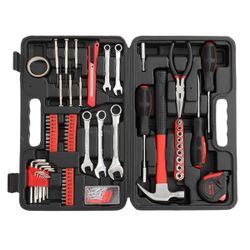 48pcs Iron Household Tool Set Red