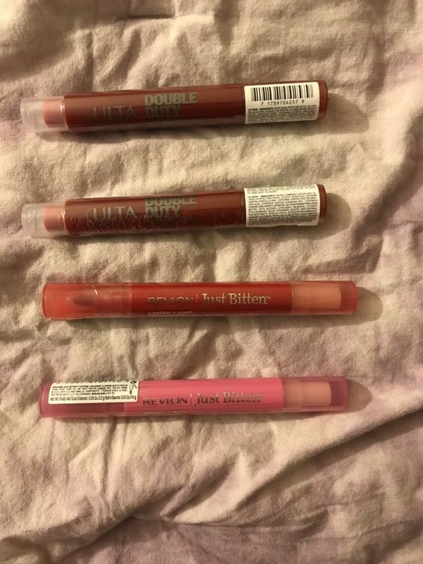 4 Unopened lip stains ulta revlon Pink and red