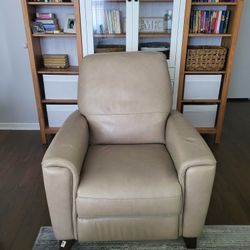 Genuine Leather Pushback Recliner 