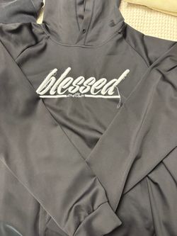 3XL Active Faith 'Blessed' Embroidered Hoodie