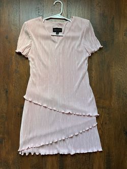 Connected Petite Pink Tiered Pleated Dress Size 8P