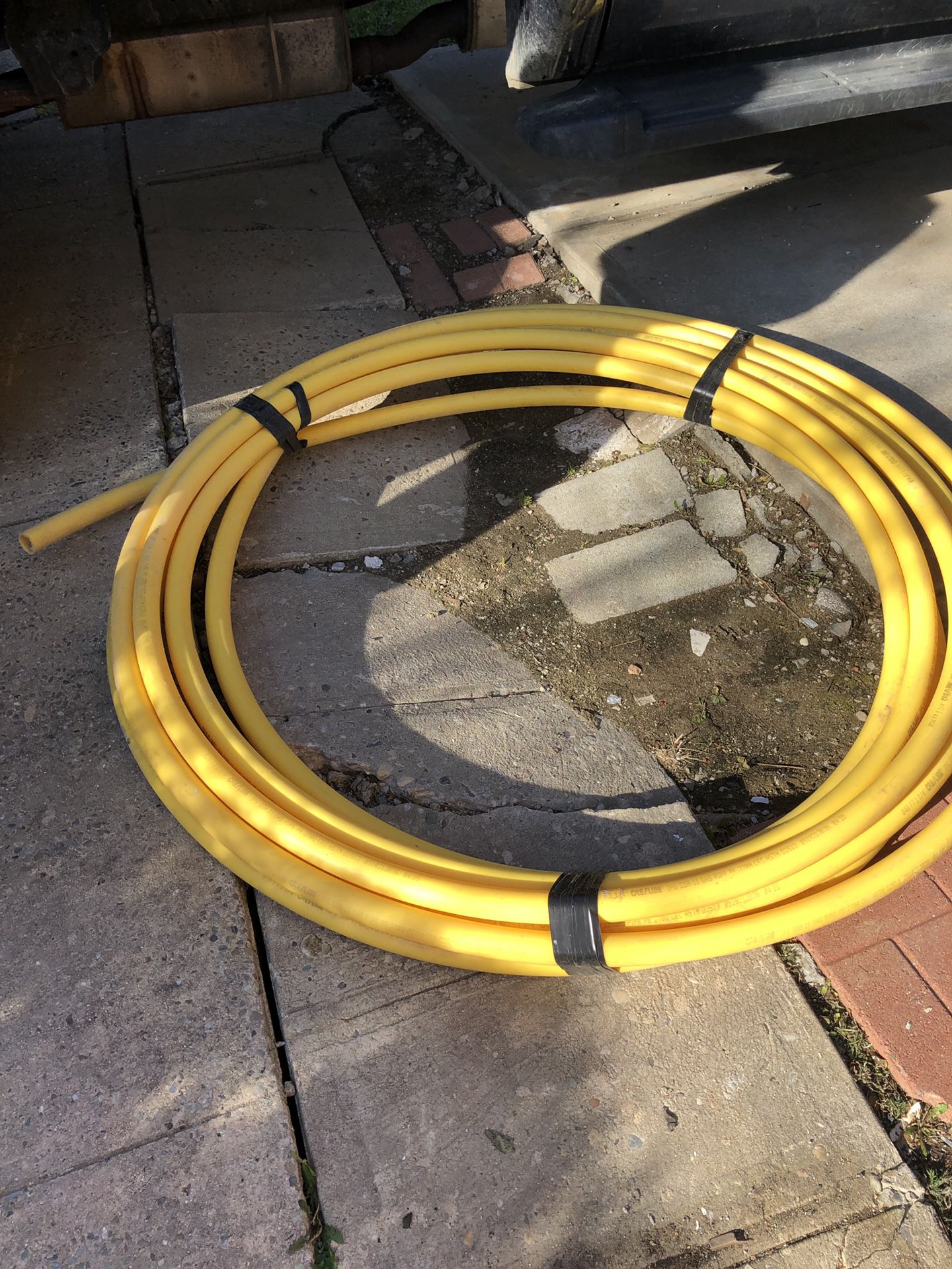 Outdoor gas pipe