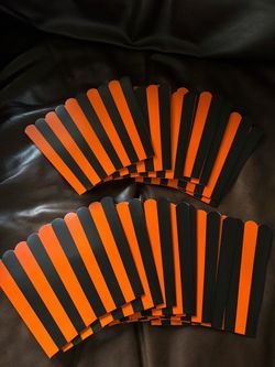 Orange and Black Halloween Stripe Treat Containers - Set of 15