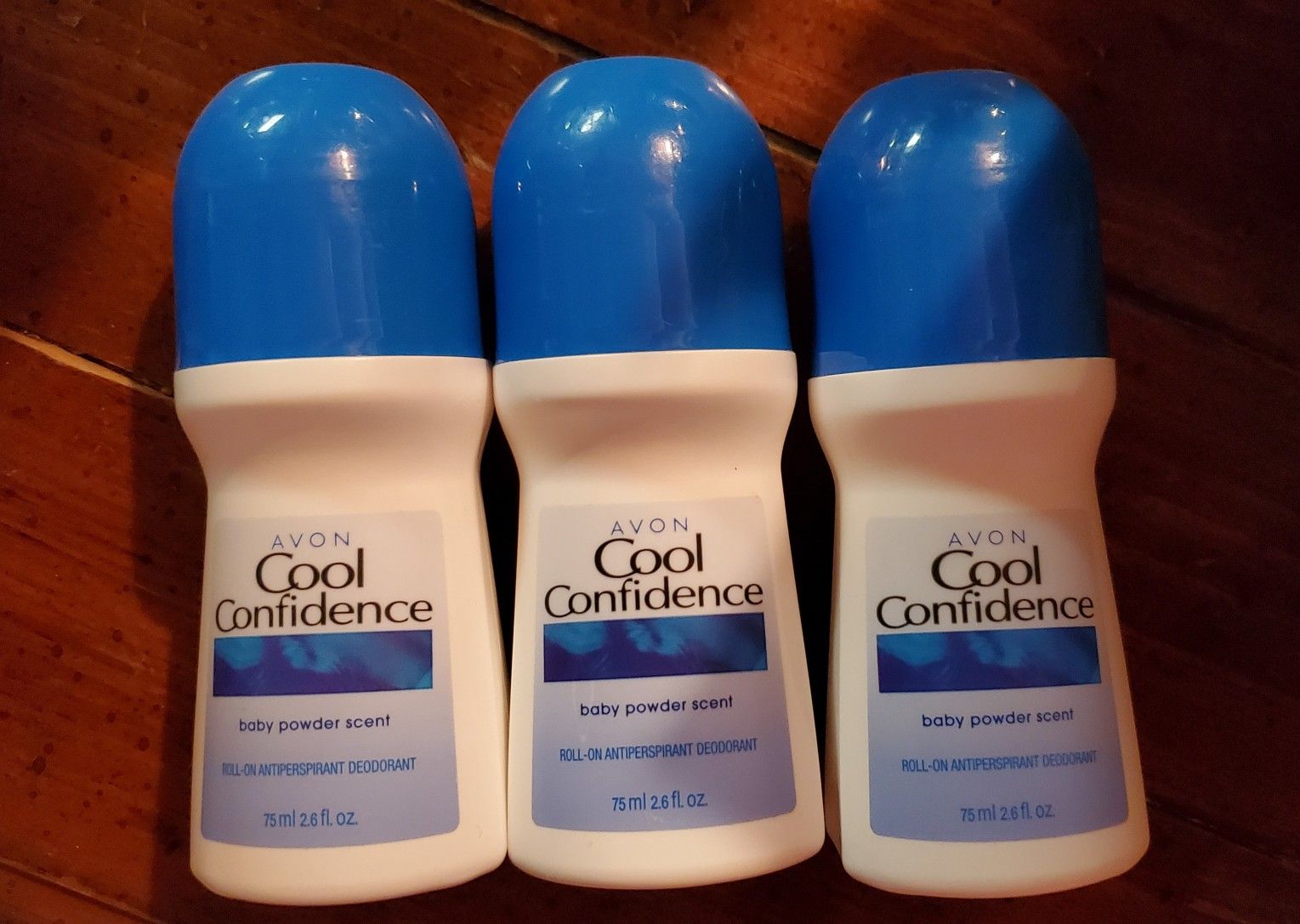 Set of 3 AVON Cool Confidence Roll on - Baby Powder