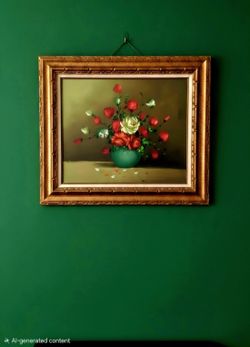 1950's Still Life Oil Painting by artist E.GarciaMata Vibrant Ornate Frame  32"×26"