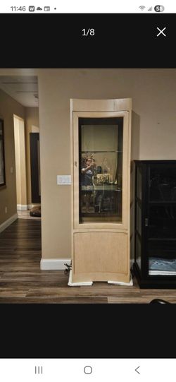 Exclusive Wooden and Glass Display Case, Curio, China Cabinet, or Bookcase! ONLY $55