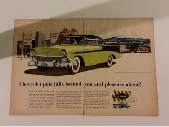 Vintage magazine Ad - 1956 Chevy Bel Air
