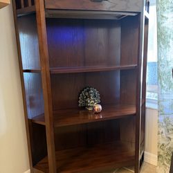 Corner bookcase like new.