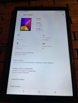8 inch TCL tablet with activated LTE cellular